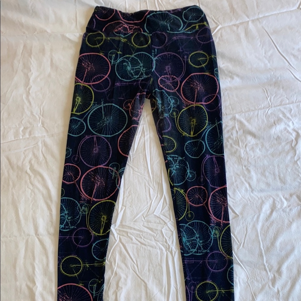 Colorful Bicycle Print women’s LulaRoe Leggings OS